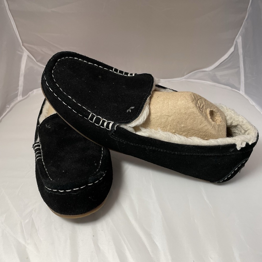 Koolaburra by UGG Lezly Slipper Black Moccasin Style Suede Women's Size 10